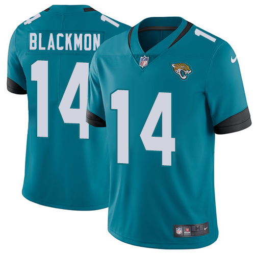 Nike Jacksonville Jaguars #14 Justin Blackmon Teal Green Alternate Men Stitched NFL Vapor Untouchable Limited Jersey->jacksonville jaguars->NFL Jersey